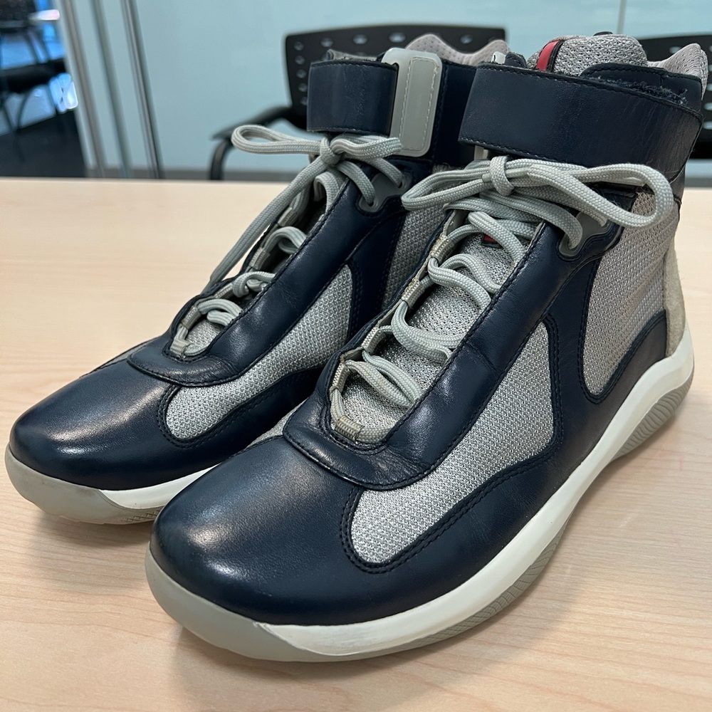 Prada America’s Cup High-Top Sneakers